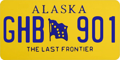 AK license plate GHB901