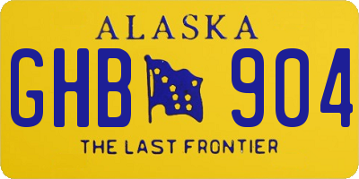 AK license plate GHB904