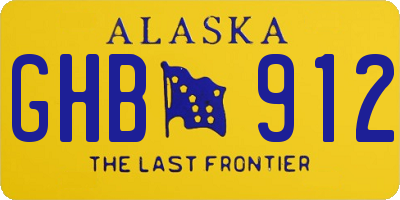 AK license plate GHB912