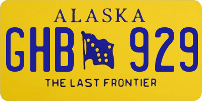 AK license plate GHB929
