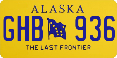 AK license plate GHB936