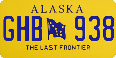 AK license plate GHB938
