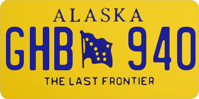 AK license plate GHB940