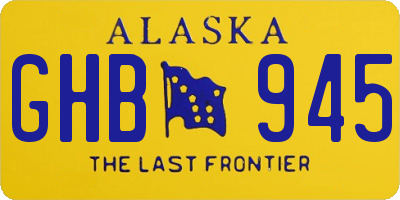 AK license plate GHB945