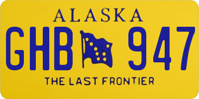 AK license plate GHB947