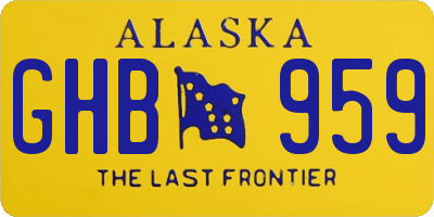 AK license plate GHB959