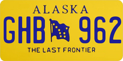 AK license plate GHB962
