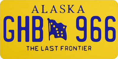 AK license plate GHB966