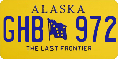 AK license plate GHB972