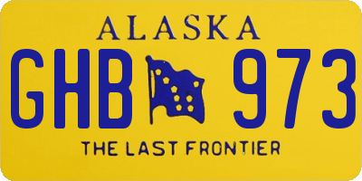 AK license plate GHB973