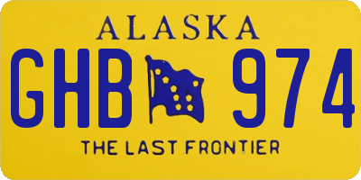 AK license plate GHB974