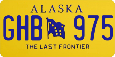 AK license plate GHB975