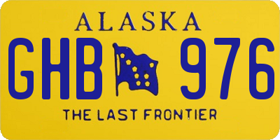 AK license plate GHB976