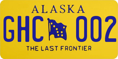 AK license plate GHC002