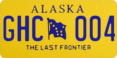 AK license plate GHC004