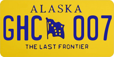 AK license plate GHC007