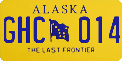 AK license plate GHC014