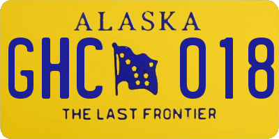 AK license plate GHC018