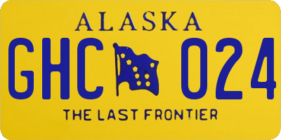 AK license plate GHC024