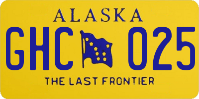 AK license plate GHC025