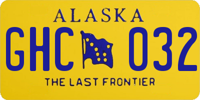AK license plate GHC032