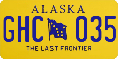 AK license plate GHC035