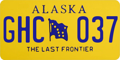 AK license plate GHC037