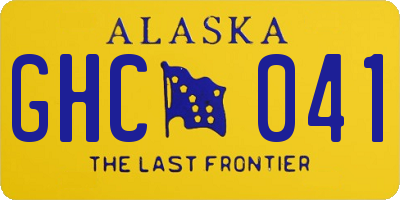 AK license plate GHC041
