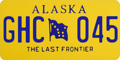 AK license plate GHC045