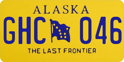 AK license plate GHC046