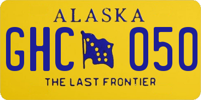 AK license plate GHC050