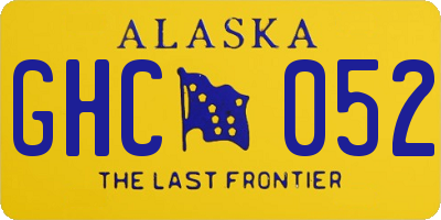 AK license plate GHC052