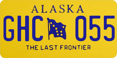 AK license plate GHC055