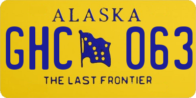 AK license plate GHC063