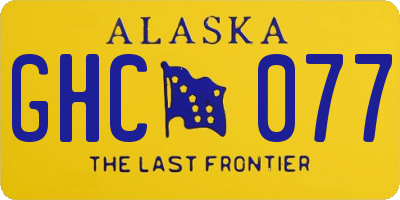 AK license plate GHC077
