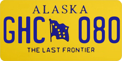 AK license plate GHC080