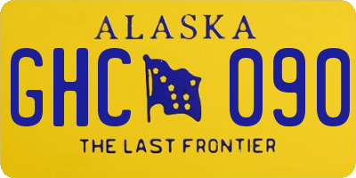 AK license plate GHC090