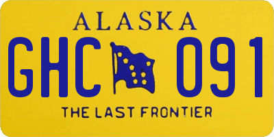 AK license plate GHC091