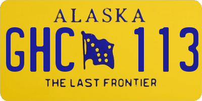 AK license plate GHC113