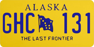 AK license plate GHC131