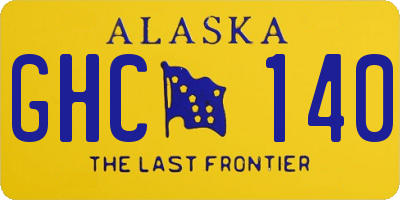 AK license plate GHC140
