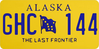AK license plate GHC144