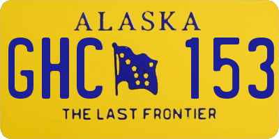 AK license plate GHC153