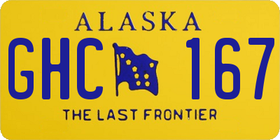 AK license plate GHC167