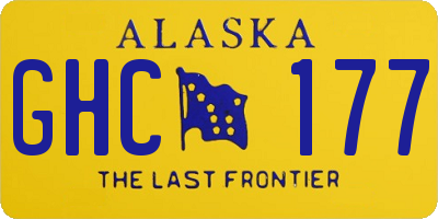 AK license plate GHC177