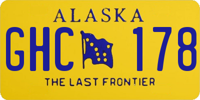 AK license plate GHC178
