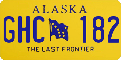 AK license plate GHC182