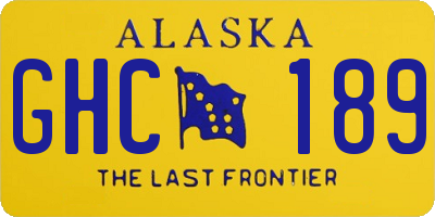 AK license plate GHC189