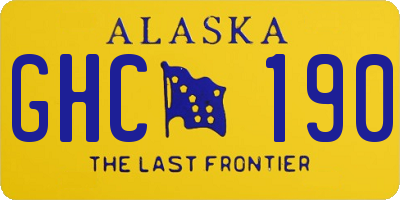 AK license plate GHC190