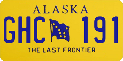 AK license plate GHC191